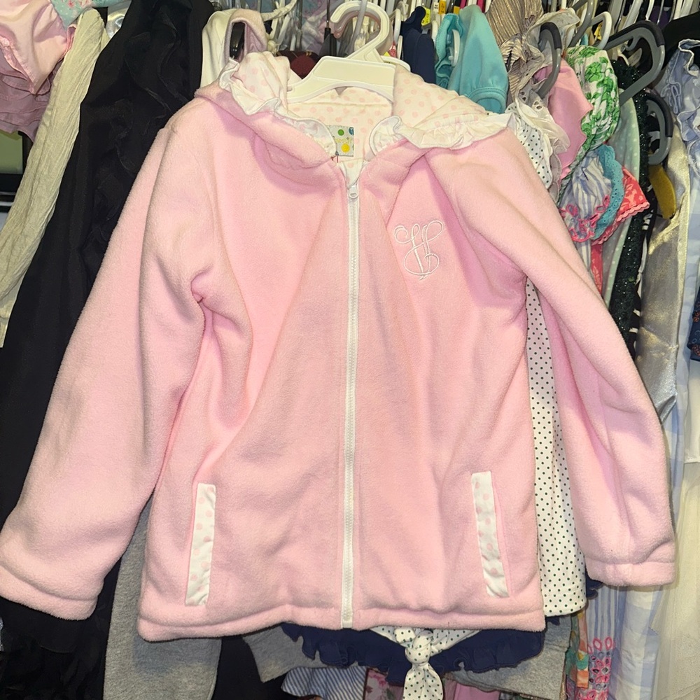 Sugar Dumplin’ Pink Kids Jacket with “V” Monogram